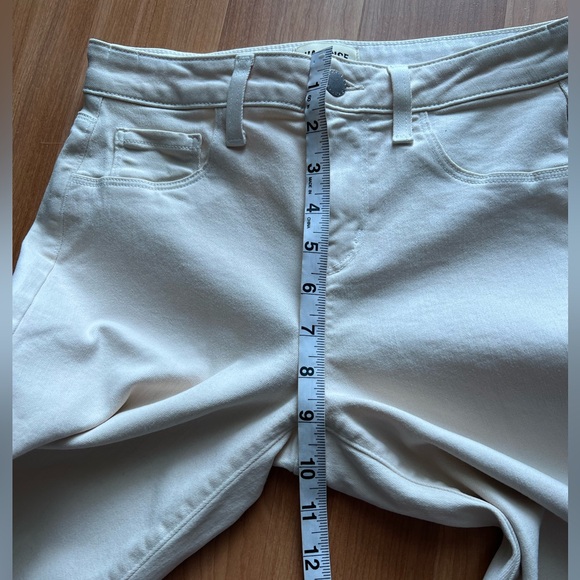 L’AGENCE High Rise Cropped Wide Leg Jeans Ivory Size 24 - Picture 8 of 16